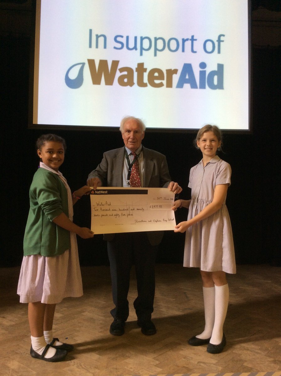 Prep_SCHS's tweet photo. Thanks to Roger from @WaterAidUK who collected £2977 from Lovelace for their #weekwithout. Great cause girls! https://t.co/6t3ee0AXNr