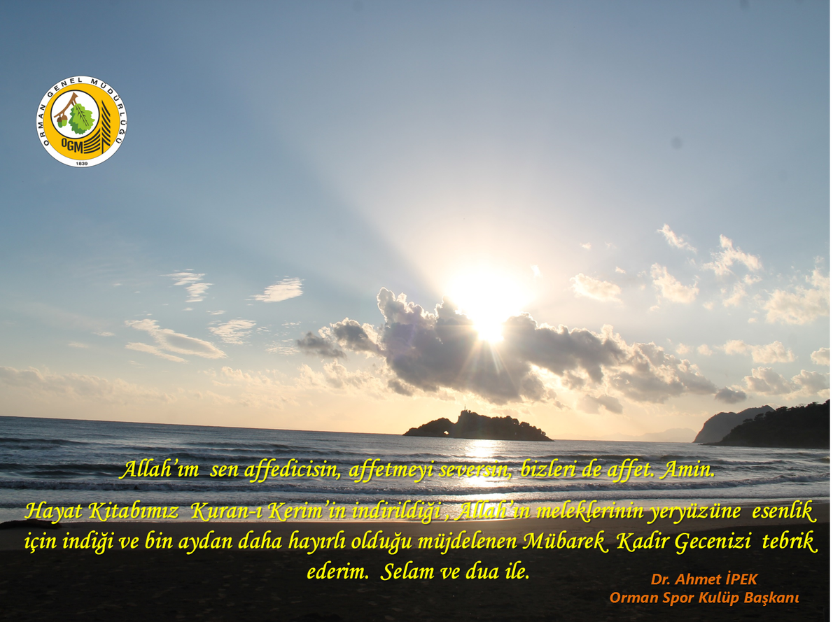 Kulüp Başkanımız Dr.Ahmet İpek'ten Kandil mesajı...