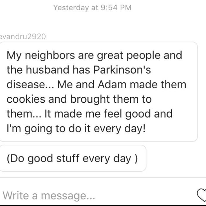 DerekLAnderson's tweet photo. Another GREAT message about my A.O.K. (Acts Of Kindness) Mission! #LeaveMoreThenYourName #StaminaFoundation💙 https://t.co/E8IJhUQoh5