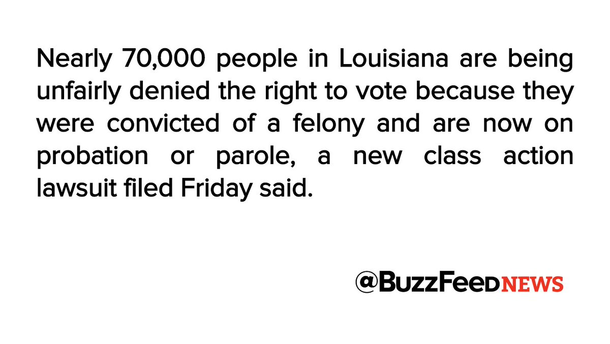 BuzzFeedNews's tweet image. BREAKING: 70,000 Convicted Felons Have Sued To Get Their Voting Rights Back buzzfeed.com/mikehayes/voti…