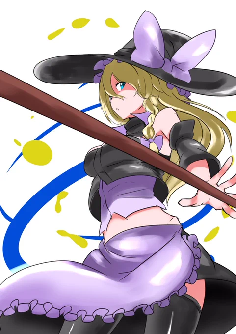 #深夜の真剣お絵描き60分一本勝負腋だし魔理沙ちゃん!20分オーバー 