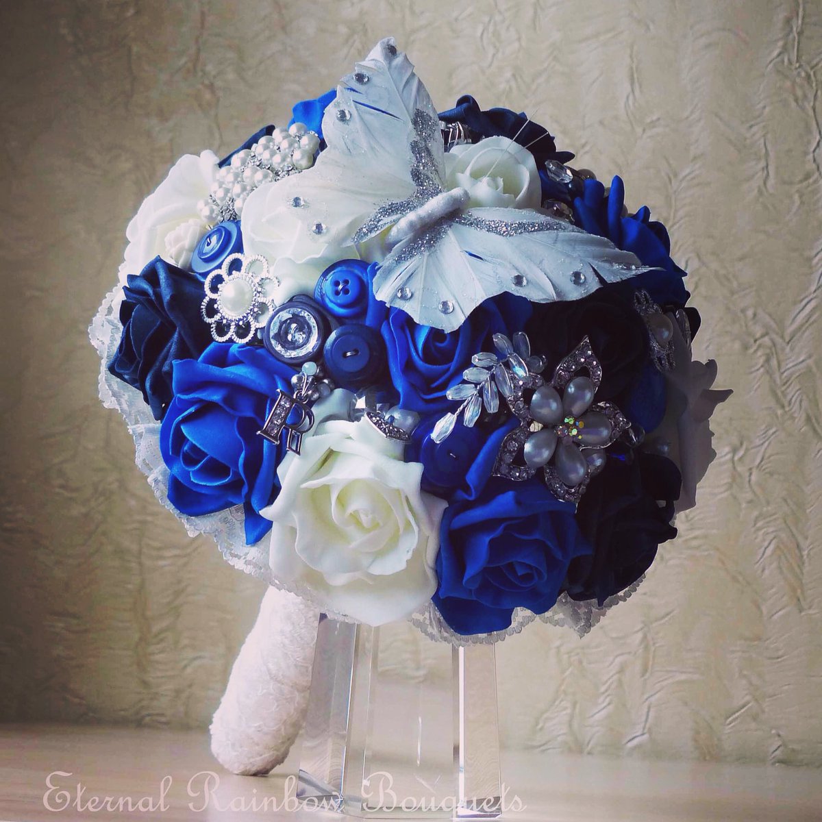 Something Blue? eternalrainbow.co.uk #bridalbouquet