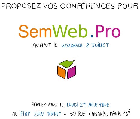 semwebpro's tweet photo. Vous avez jusqu'au vendredi 08/07 pour envoyer votre présentation pour #semwebpro : https://t.co/unw6gH7Z3S #semweb https://t.co/kSqAf0TQFc