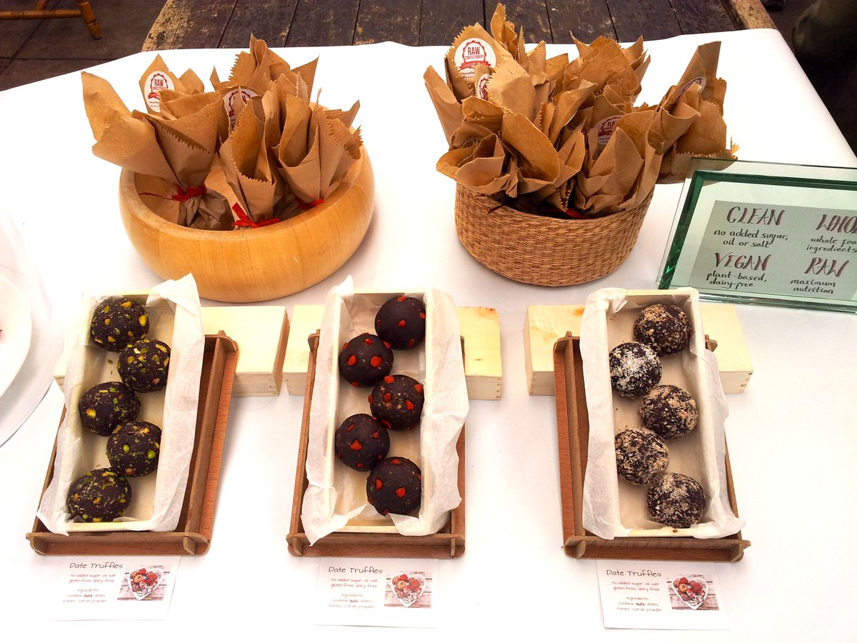 rawliciousness's tweet photo. Come and enjoy our delicious range of #DateTruffles at the #Vegan fair @sneintonmarket tomorrow. #GlutenFree #NG1 https://t.co/Tfqax60Lm4