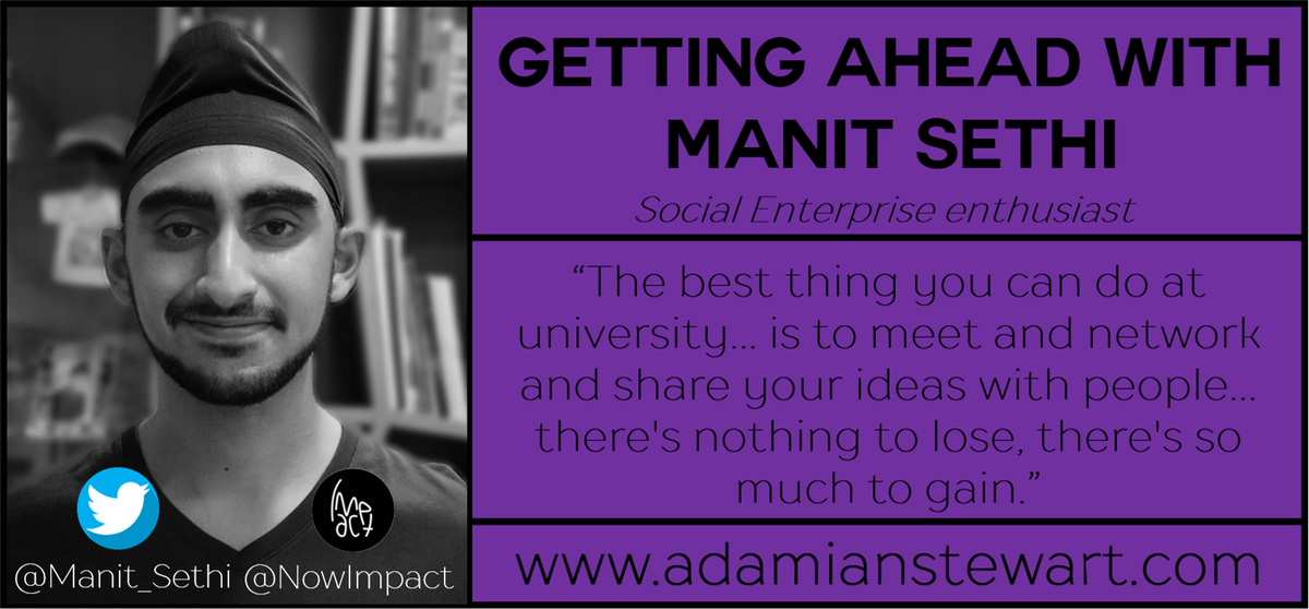 AdamIanStewart's tweet photo. This week I spoke to @Manit_Sethi from @NowImpact :) https://t.co/Y3LpDlcw4N https://t.co/yyiLjOdTDg