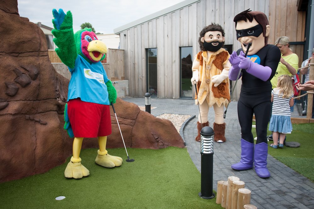 LadramBay's tweet photo. #MascotGolf2016 #GroupPebbles @Woodlands_Park @KentsCavesCavog @DevonAirAmb @DonkeySanctuary Managed a hole in one? https://t.co/kYEpK8i9eG