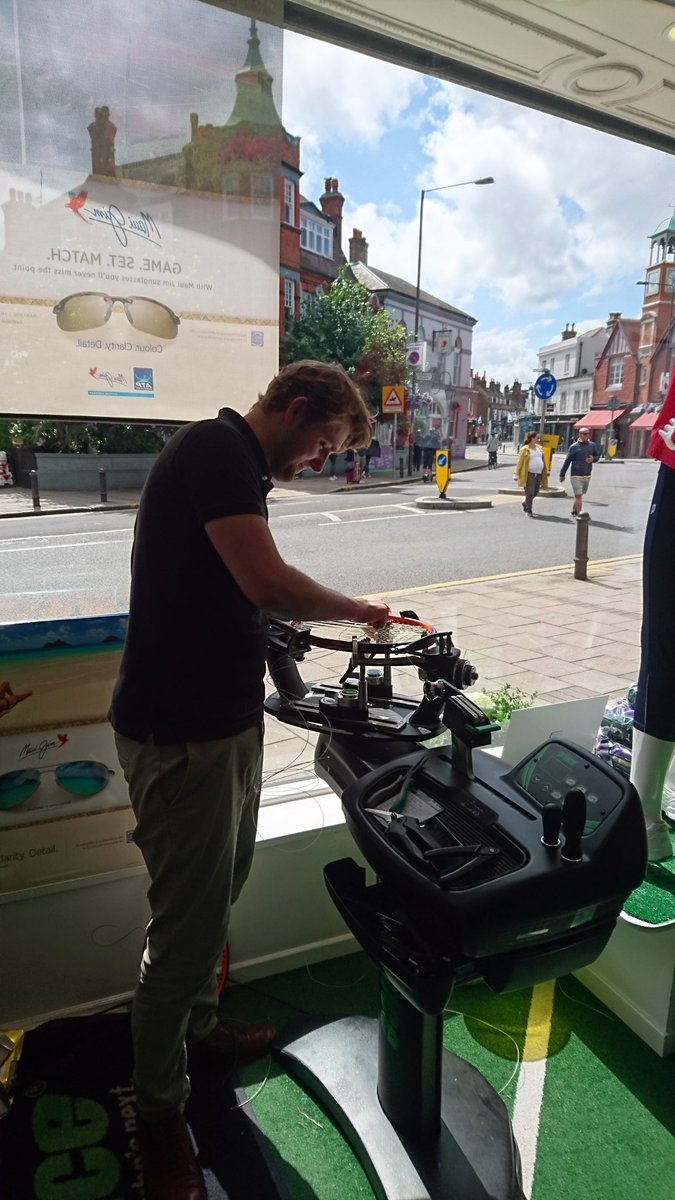 oneglobalrec's tweet image. @PrinceSW19 showing us how they keep #Tennis kit on top form! #Wimbledon #London @sw19com