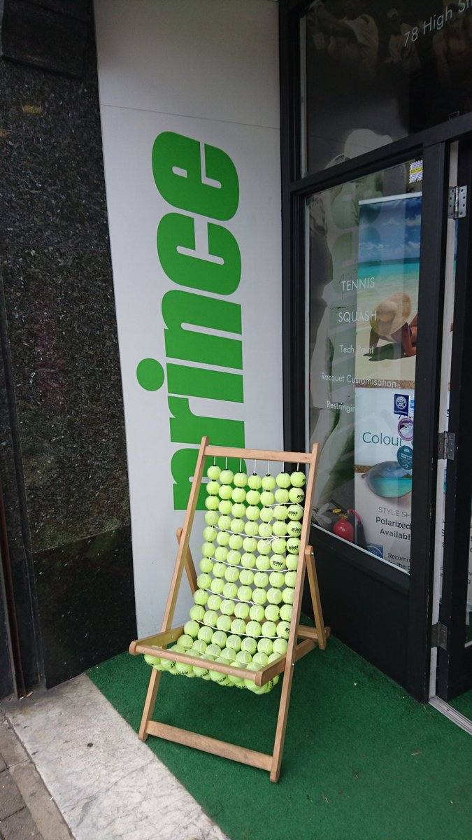 oneglobalrec's tweet image. @PrinceSW19 showing us how they keep #Tennis kit on top form! #Wimbledon #London @sw19com