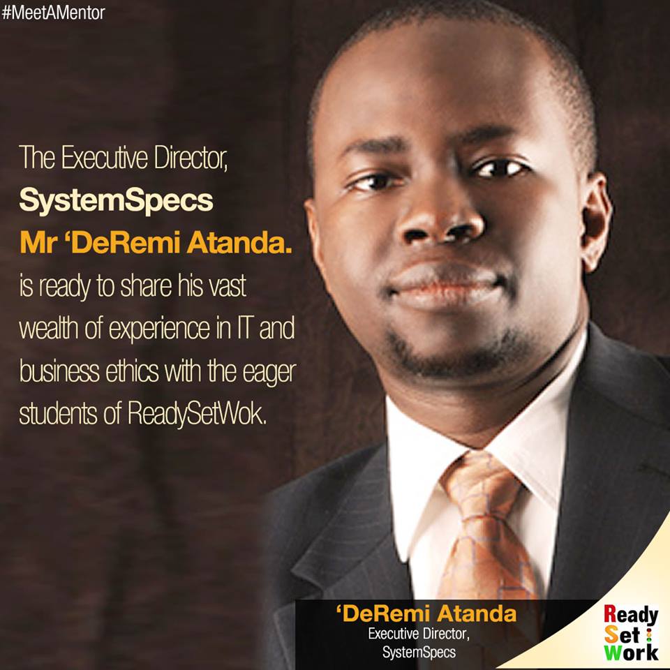 a_olabalogun's tweet photo. The Executive Director, SystemSpecs is ready to share his vast wealth of experience. Are you ready? #ReadySetWork https://t.co/1WlXHdjHP2