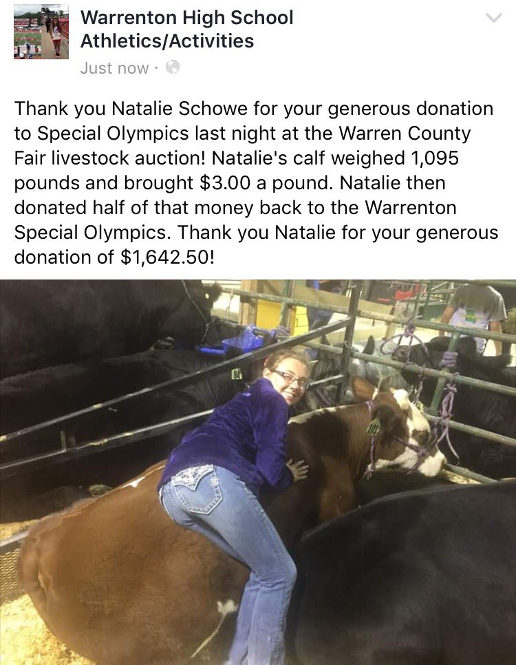 BobbySpoonster's tweet photo. Thank you Natalie! #WHSGivingBack #CharacterKid #WCR3 https://t.co/LaV96y6L0Y