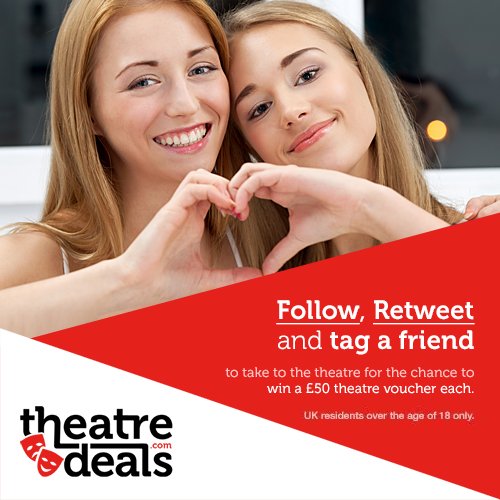 theatredeals's tweet photo. #COMPETITION: You’re off to the theatre and can only take one person with you…who do you choose? Tag them to win! https://t.co/eD8QLTfxH0