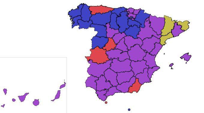 ierrejon's tweet photo. Mapa voto exterior del 20D. Viéndolo se entiende bien por qué han puesto trabas a la democracia con el voto rogado https://t.co/baWJTfKOYE