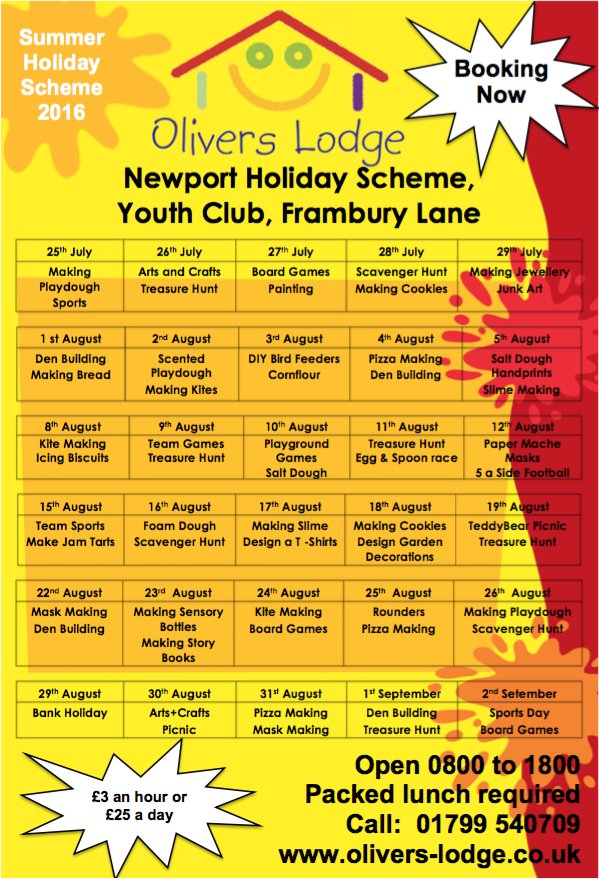oliverslodgeltd's tweet photo. We are now staffing the holiday clubs so if you need a place, please call the office as soon as you can 01799 540709 https://t.co/nEDtkf3sOi