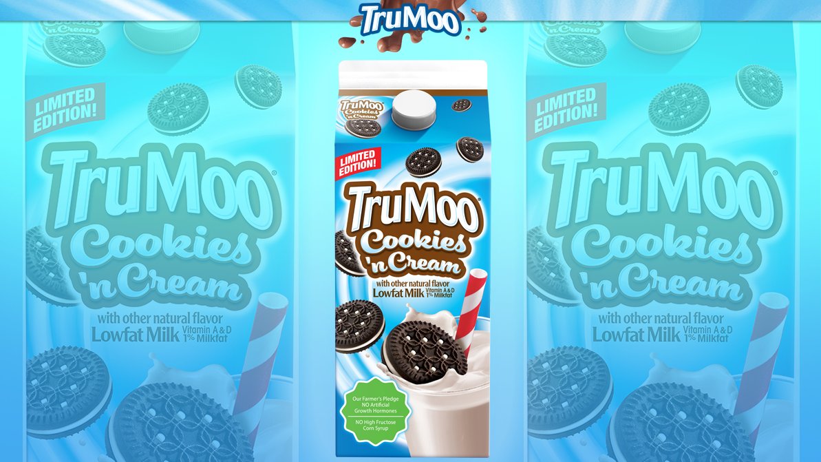 TruMooMilk's tweet photo. RT if you’re excited to try the new limited edition #TruMoo Cookies and Cream flavor this summer! https://t.co/iXj0Hu8OL9