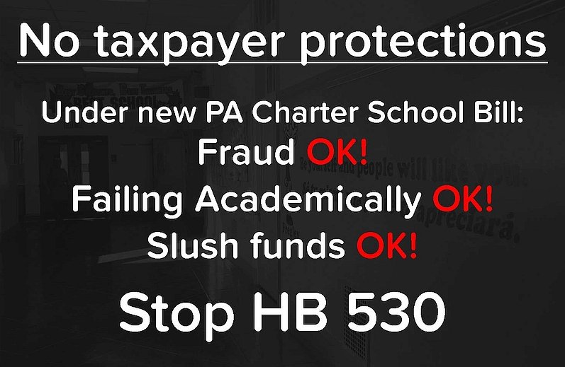 MarkBMiller1's tweet image. HB530 would turn Commonwealth into breading ground for privatization of Public Education. Thank you @PCCYteam