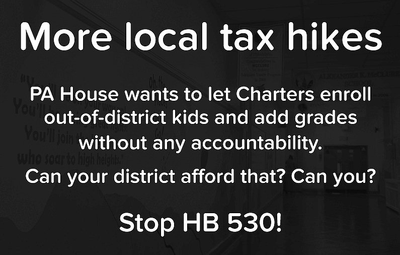 MarkBMiller1's tweet image. HB530 would turn Commonwealth into breading ground for privatization of Public Education. Thank you @PCCYteam