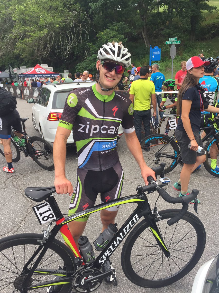 GREENLINEvelo's tweet photo. Johnny is all smiles after a grueling hard day. 9th place confirmed! #RoadNats https://t.co/PIgBUKRJxS