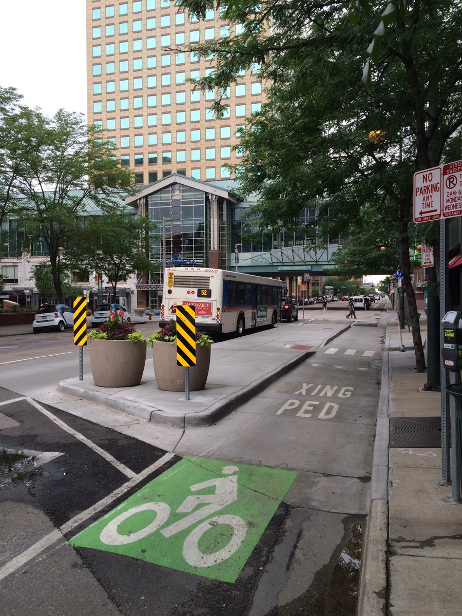 MoCo_DTE's tweet photo. Floating bus stops are coming soon to Spring Street in Silver Spring. Here's a pic of one in Denver. https://t.co/avCw6JxBLf