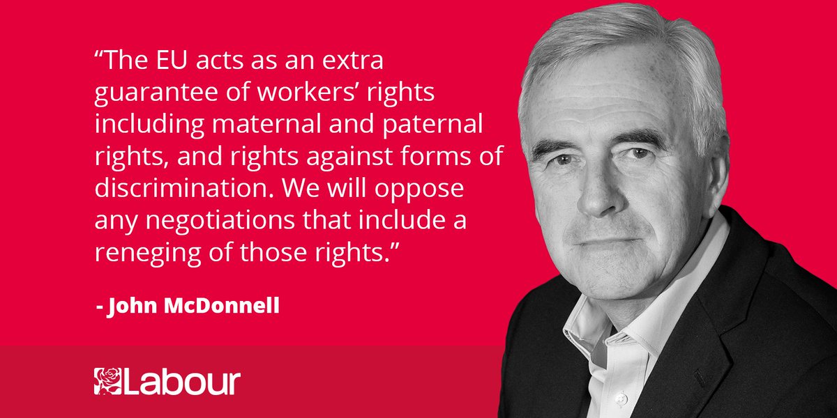 UKLabour's tweet photo. Today @johnmcdonnellMP set out  Labour's economic response to Brexit - we should not renege on workers' rights. https://t.co/u3wQUqDUv0
