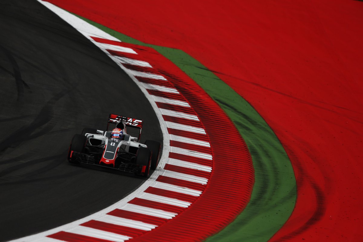 RGrosjean's tweet photo. Good day here at the #AustrianGP ! Happy with the work and the feeling of the car. Hoping for more tomorrow #r8g https://t.co/qCtdSpJIAr