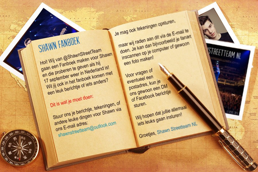 ShawnStreetTeam's tweet image. Hier alle info voor het fanboek! Denk er aan dat het fanboek ongeveer de afmeting van een A4tje gaat hebben.