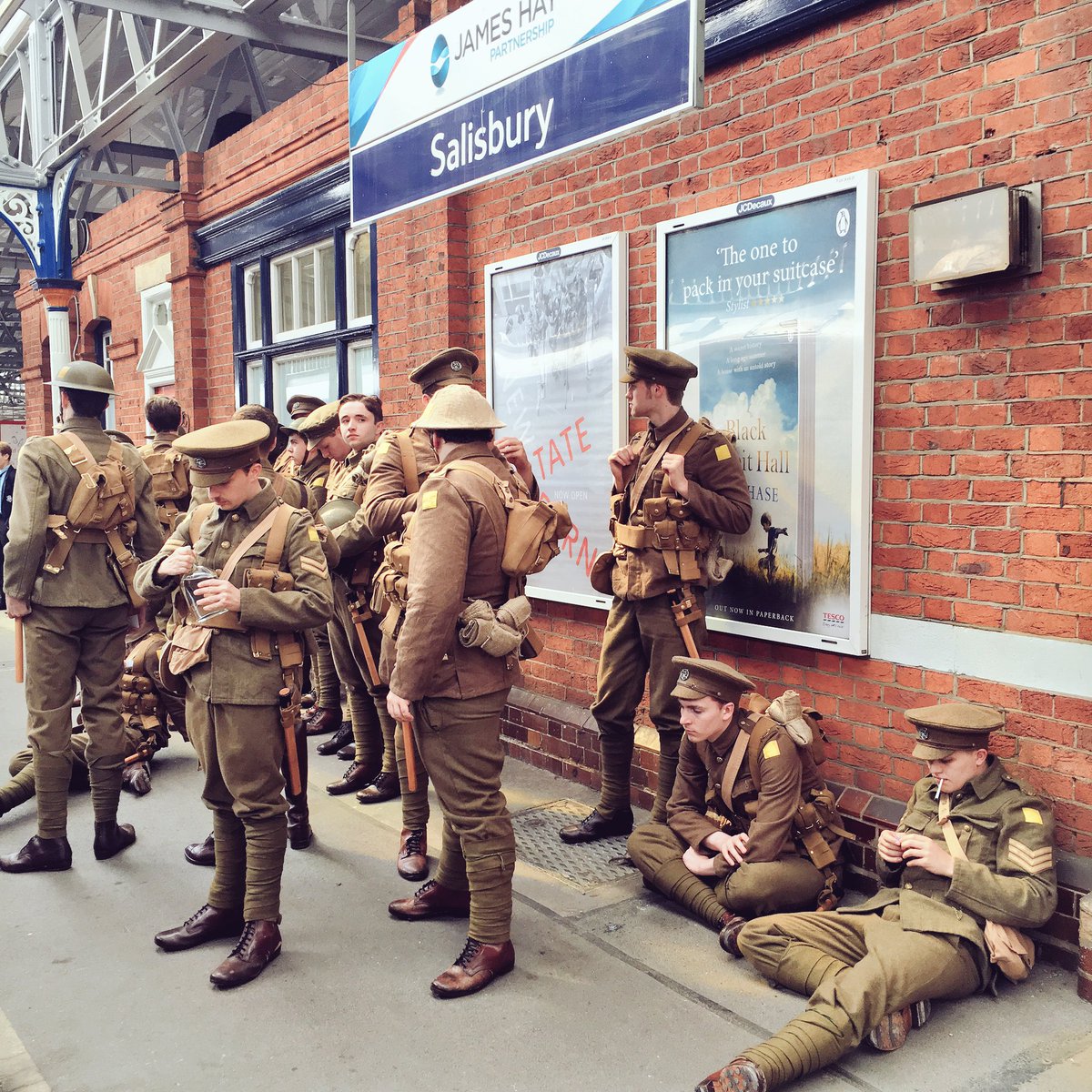 rosiegriff1n's tweet photo. And the #Bristol boys have made their way to #Salisbury. #wearehere #Somme100 https://t.co/8dQ9FXbKgz