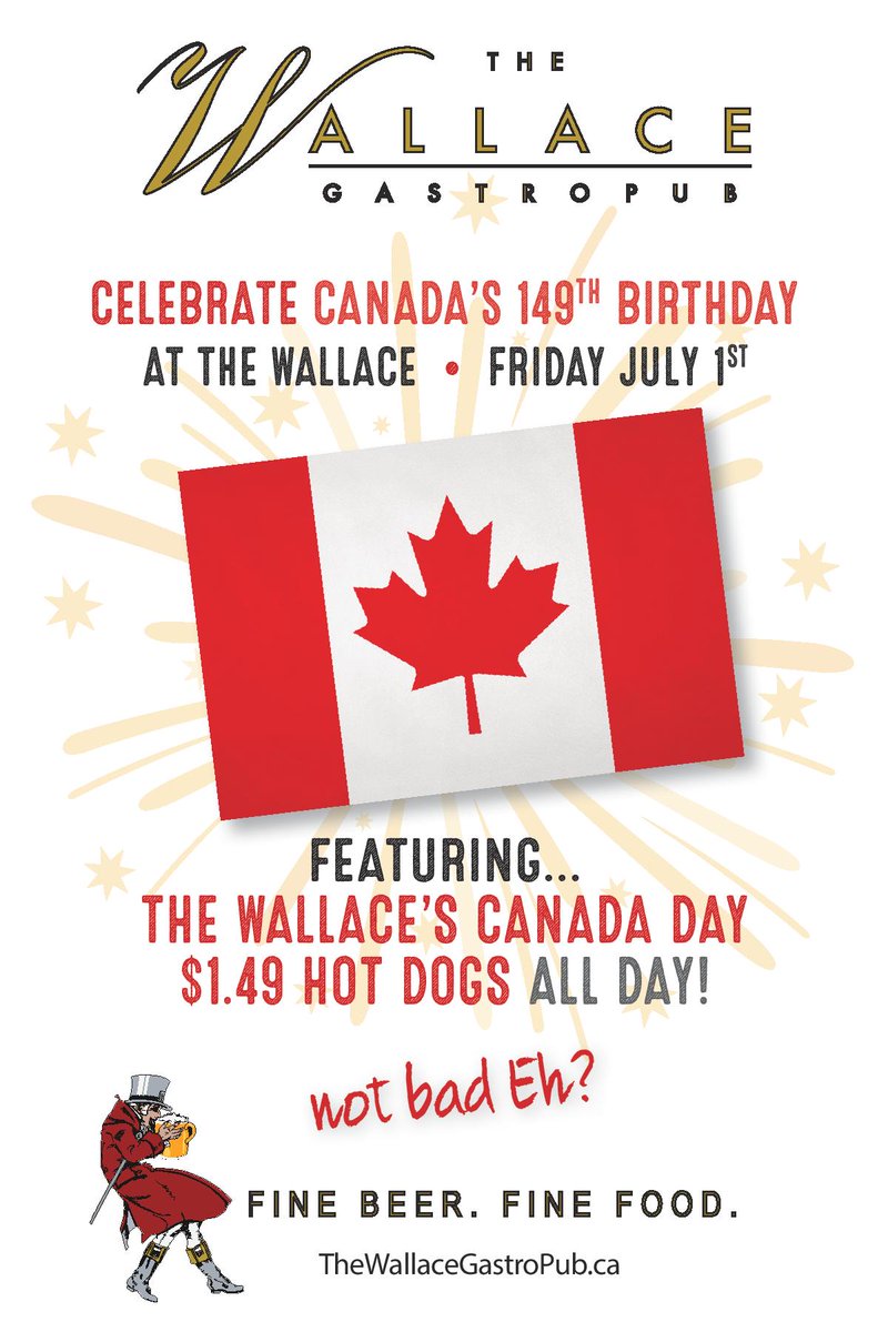 wallacegastro's tweet photo. Happy Canada Day! https://t.co/AEp0aJTDmy