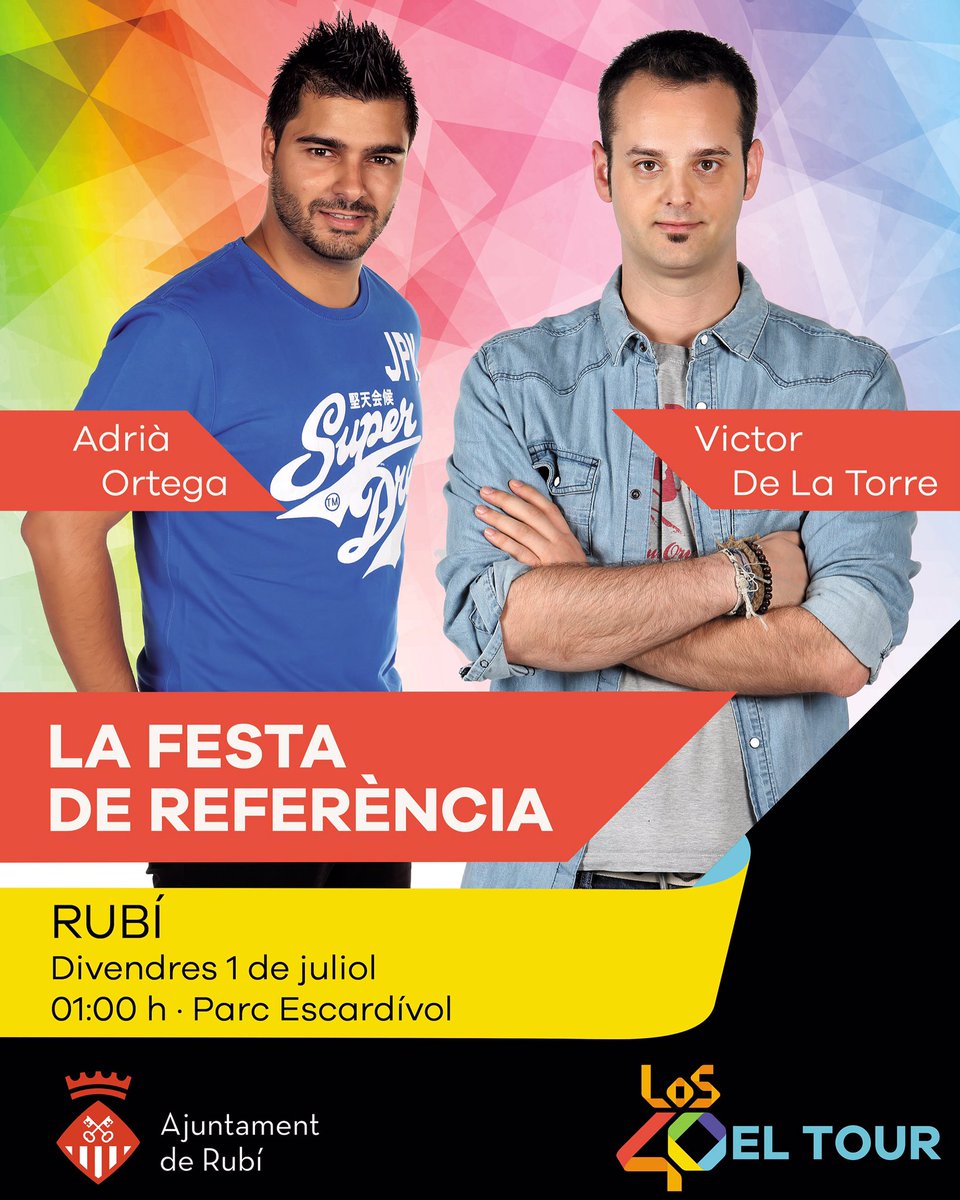 VixdelaTorre's tweet photo. Esta noche toca poner del revés a #Rubí con @ELTOUR40 #LaFestaDeReferència #ElTour40 🎈🎉🙌🏻 https://t.co/kEdoxPm1bc
