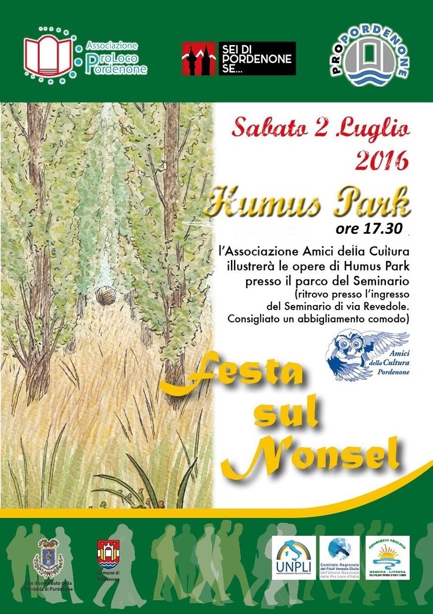comunepordenone's tweet photo. Sabato 2 luglio h 17.30 cominciano i percorsi assistiti a #humuspark al parco del Seminario https://t.co/9pmi3nt4k0 https://t.co/7PeJuC33u9