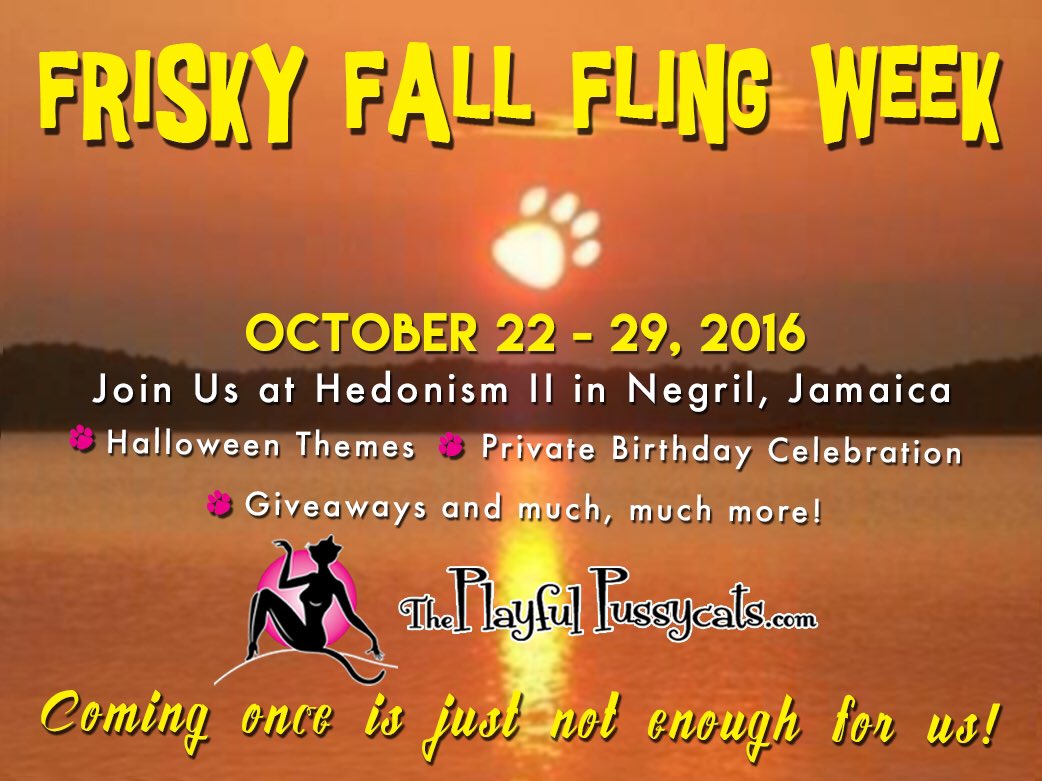 HedoPussycat's tweet photo. Less than 4 mos, we'll be returning to our fave vacay destination! @HedonismJamaica R U joining us? #FriskyFallFling https://t.co/CUxT8fjbsu
