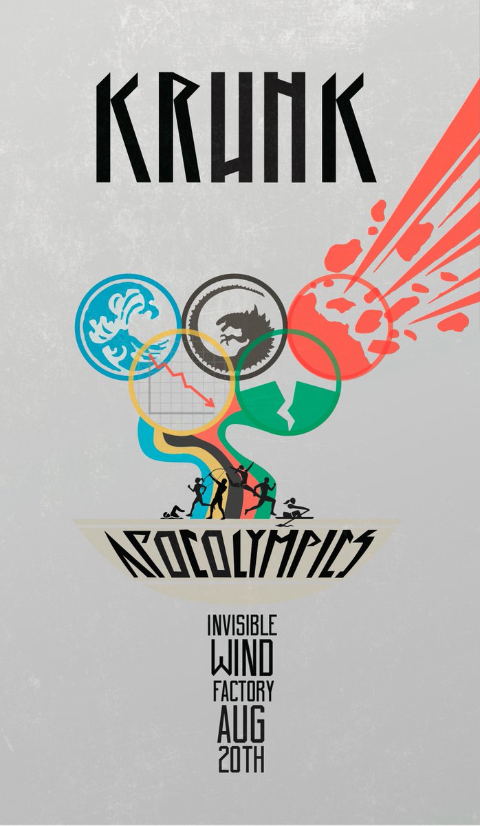 thekazimier's tweet photo. EVENT ANNOUNCEMENT: 
KRUNK APOCOLYMPICS at Invisible Wind Factory 
@invisiblewindf 
20/08
https://t.co/AoZeaaO0N5 https://t.co/XKll3F3XTw