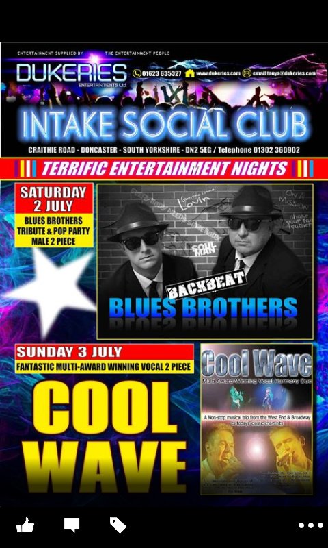 ClubIntake's tweet photo. Live at the club this weekend.... Please share. https://t.co/wfzVDeoJWU