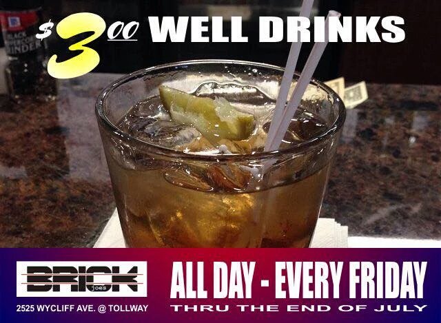 HipHopFridays's tweet photo. $3 Well Drinks All Day And All Night Fridays @brickdallas https://t.co/VBzrsuMRu5