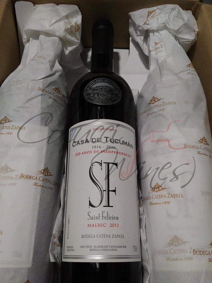 ColucciWines's tweet photo. Este 9 de Julio tenés que brindar por los 200 años con el #saintfelicien de @CatenaMalbec #malbec #catena #tributo https://t.co/MWOzRQQBsV