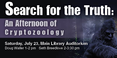 akronlibrary's tweet photo. #Cryptozoology really is a thing. I looked up the word. So come find out what these people are talking about. https://t.co/SeIJvaUzmE