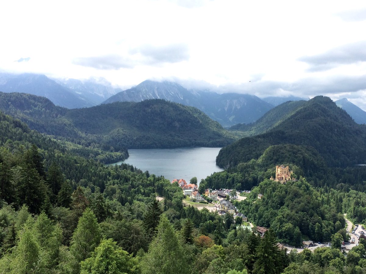View from Neuschwanstein Castle. King Ludwig II of Bavaria sure knew where to build a castle with a gorgeous view.