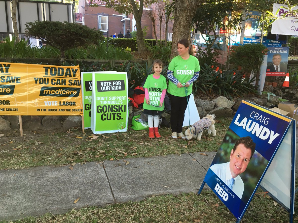 PublicSchoolsAU's tweet photo. Because it is about the kids. Ruth and her daughter ready to hand out for #Gonski in Reid. @LaundyCraigMP https://t.co/MekD6FNRWS