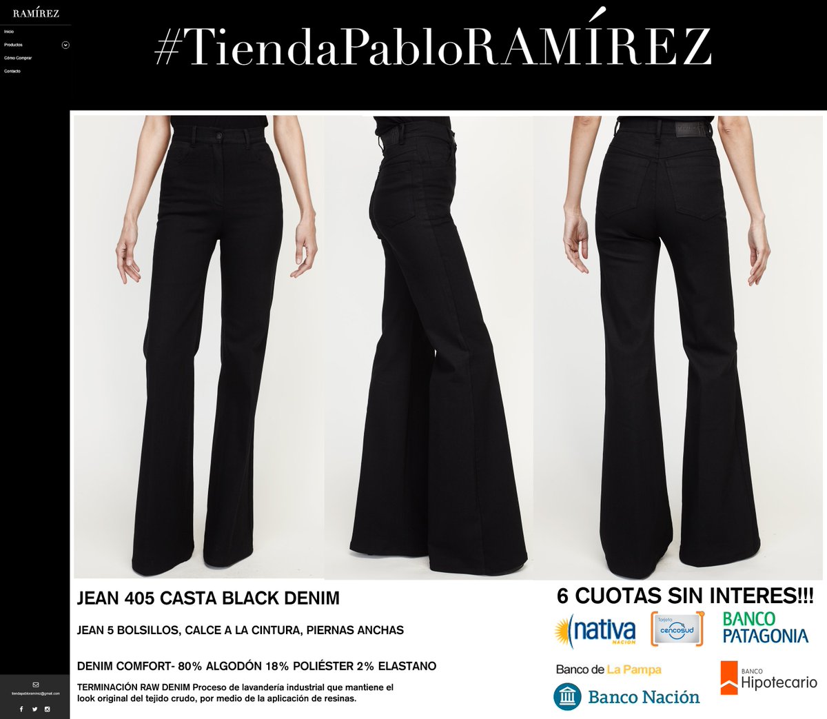 RAMIREZDENEGRO's tweet photo. IMPERDIBLE EL JEAN CASTA BLACK DE #RAMIREZDENIM https://t.co/8hi2ftCNB9 https://t.co/PZAB3EWa1R