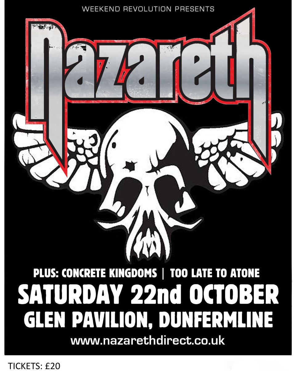 CK_RockNRoll's tweet photo. *MASSIVE GIG ANNOUNCEMENT*
This is gonna be epic!!!
#concretekingdoms #nazareth #weekendrevolution https://t.co/MNGd4Yvr5u
