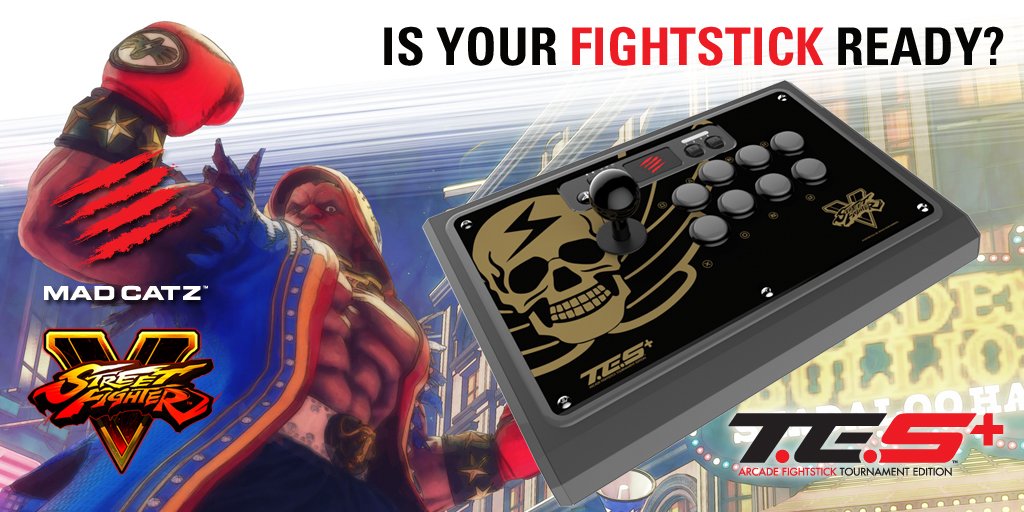 MadCatz's tweet photo. My fightstick money! #Balrog is back in #SFV. Get your own #Shadaloo #TESplus #fightstick! https://t.co/Gt9KMTgrA3 https://t.co/MpEhwvw9S4