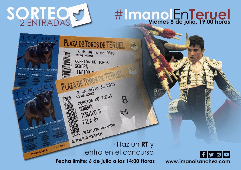 imanolsanchez's tweet photo. Síguenos, haz RT y entra en sorteo de 2 entradas para ver a Imanol el 8J en Teruel. Bases: https://t.co/pYVar8uoiX https://t.co/AWQpwIKzHE
