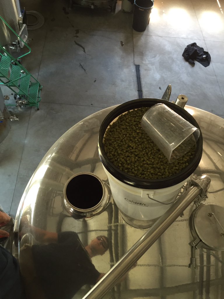 Dry hopping our First Turns IPA today. That's one tasty brew #powderhaus #brewlife