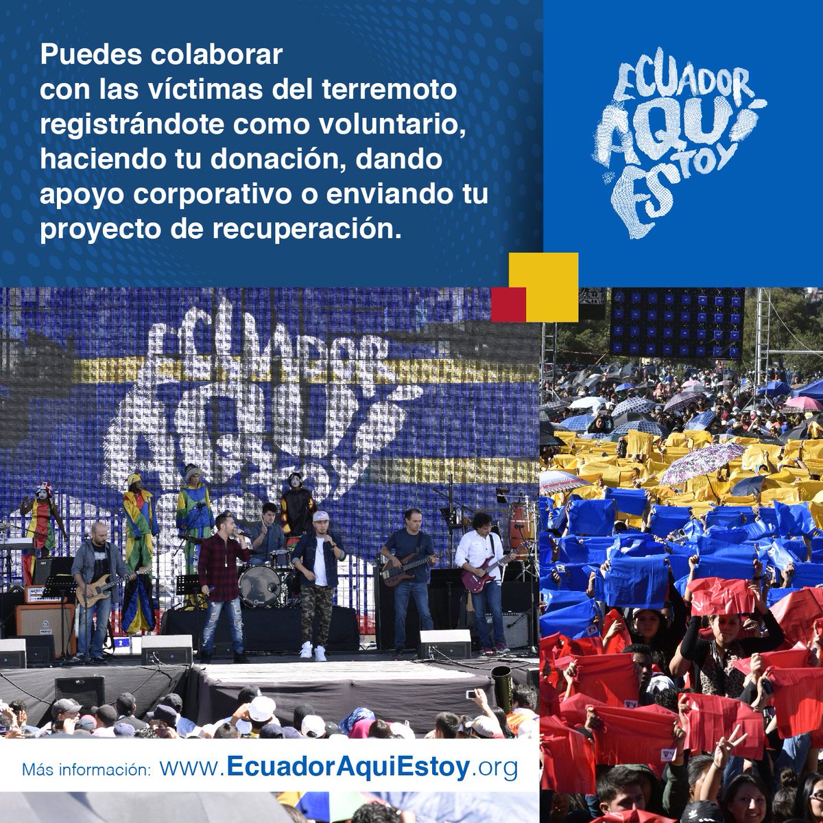 ¡Todos a colaborar! ecuadoraquiestoy.org #EcuadorAquiEstoy