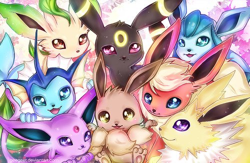 lacristraw's tweet photo. No podría elegir entre las evoluciones de eevee... me encantan todas!! PD: Falta Sylveon :C #pokemon #eevee https://t.co/fVgLwzdWTm