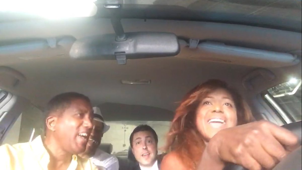 BandFirstClass's tweet image. Here's a preview pic from our carpool karaoke video! Stay tuned #carpoolkaraoke #CantStopTheFeeling @gciboston