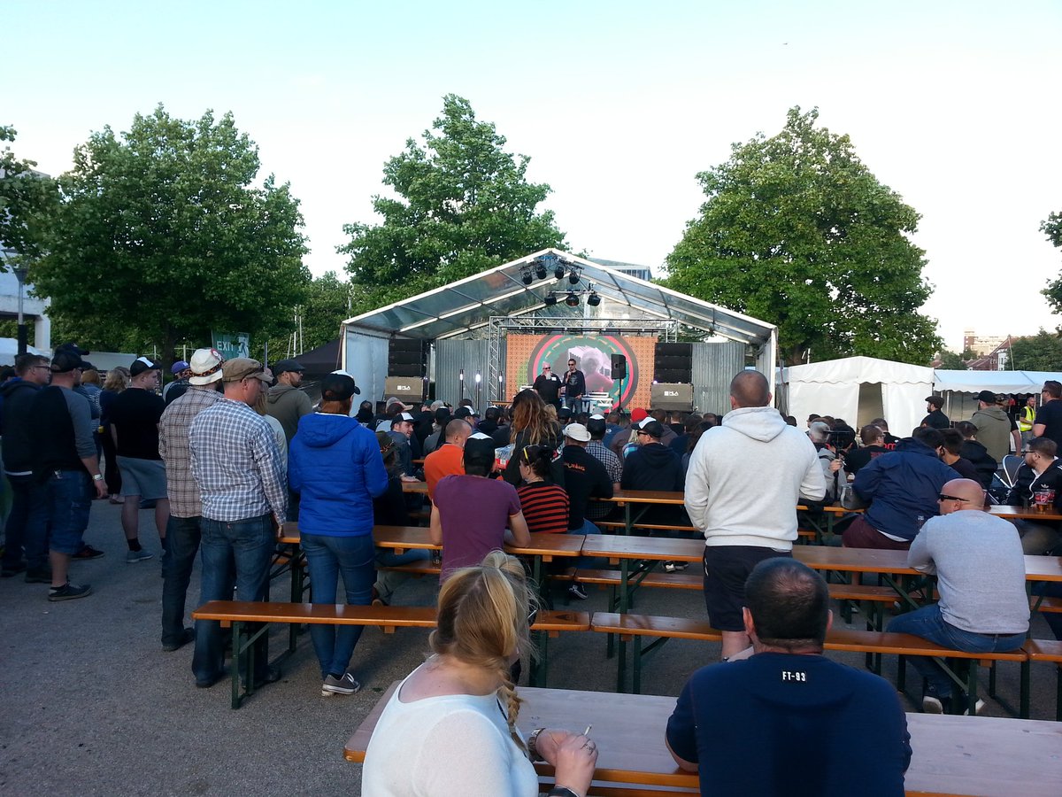 Time to welcome the 29 #bbqteams to <a href="/grillstock/">grillstock</a> #Festival @Grillstock_Jon <a href="/DrBBQ/">Ray Lampe</a> Crazy weekend! #Grillstock #BBQ