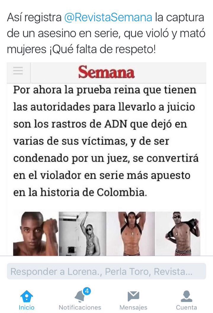 jbedoyalima's tweet photo. Irrespetuosa, irresponsable y revictimizante la nota de @RevistaSemana Los medios empoderando victimarios @RPardoGP https://t.co/F5ssokRDJX