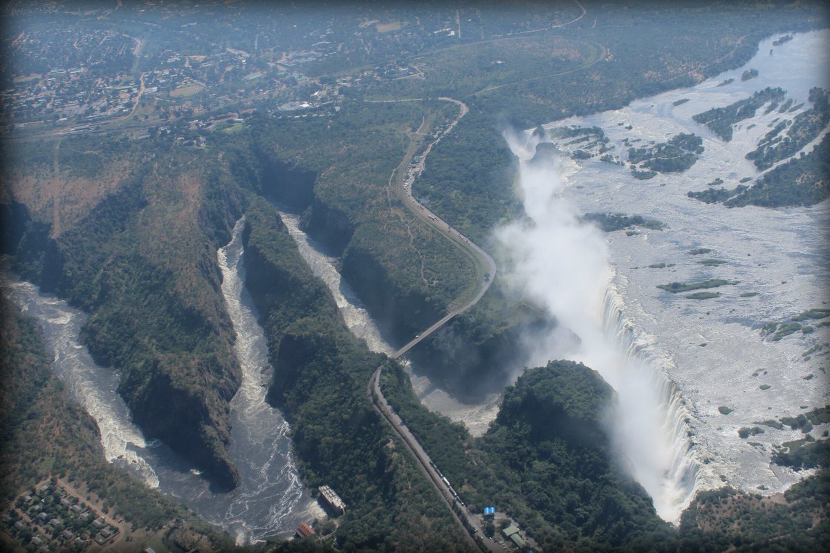 Victoria Falls from the air!! Zambia &amp; Zimbabwe 
© Alejandra Wolf, 2014
facebook.com/OutdoorTreats/