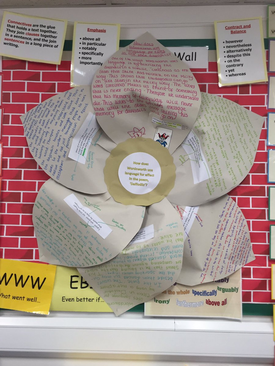 Helen_L_Gabriel's tweet photo. So impressed with Year 8's whole class essay on 'Daffodils' #unseenpoetry #pedagoofriday https://t.co/dolTRBEEhd