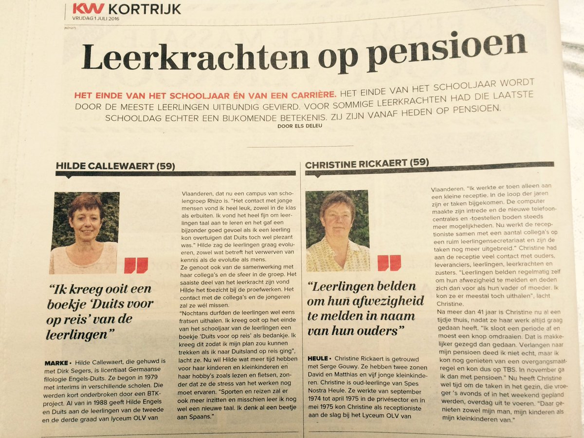 Heel dankbaar voor jaren van grote inzet voor leerlingen en collega's <a href="/OLVVlaanderen/">Lyceum OLVVlaanderen</a> <a href="/RHIZOKortrijk/">RHIZO</a> <a href="/nancyddwd/">Nancy Dedeurwaerder</a>